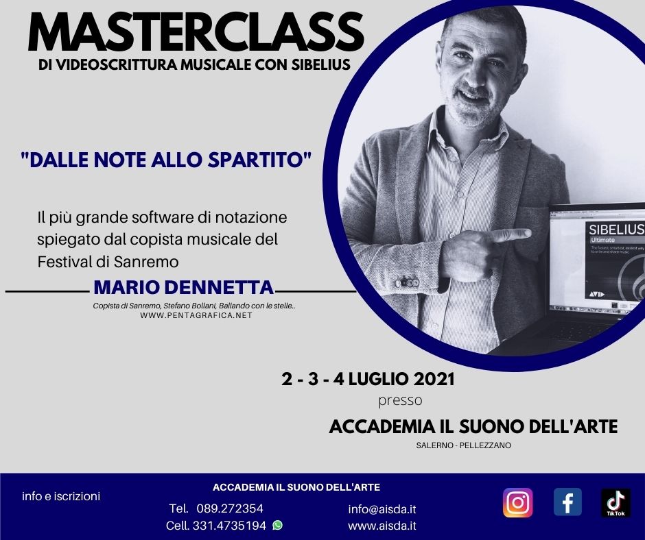 MasterClass Videoscrittura_Sibelius_2-3-4 luglio 2021